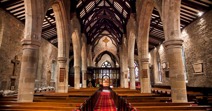 Inside St Mary and St Cuthbert Church in Chester le Street